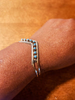 V silver turquoise bracelet
