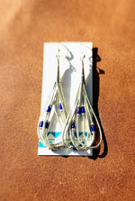 Liquid Silver Loop Dangle Earrings