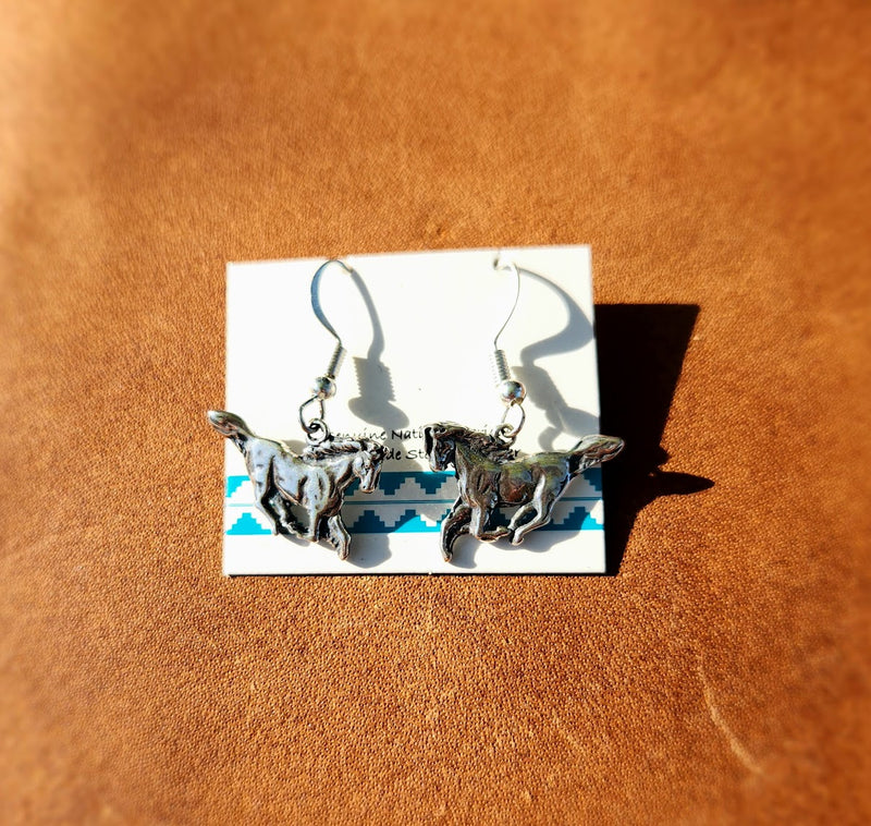 Sterling Silver Horse Earrings