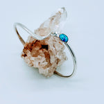 Silver Swirl Bracelet with Opal