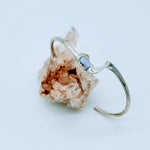 Silver Swirl Bracelet with Opal