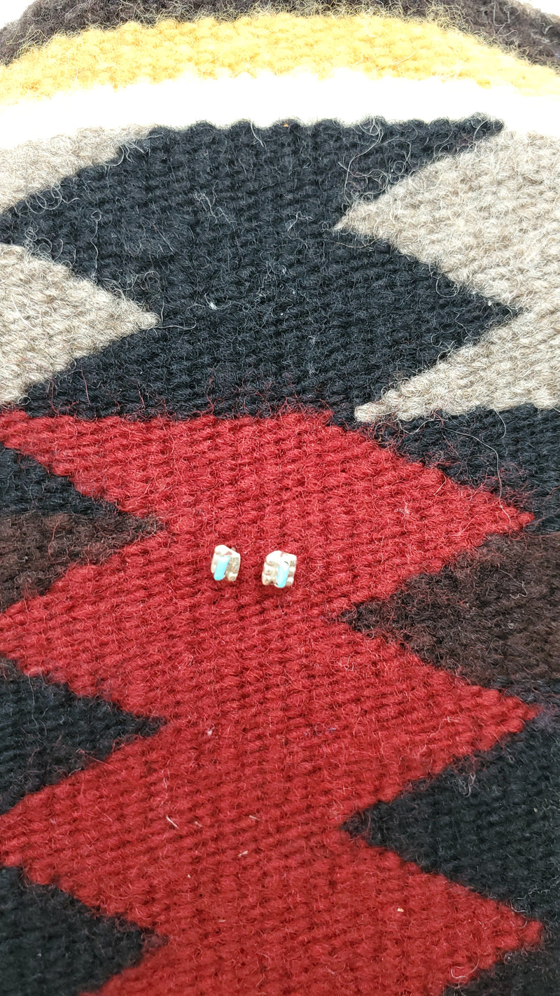 Tiny Turquoise Bar with Silver Border