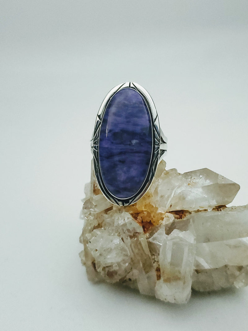 Charoite Medium Oval Ring