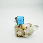 Large Square Opal Men's Ring