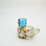 Large Square Opal Men's Ring