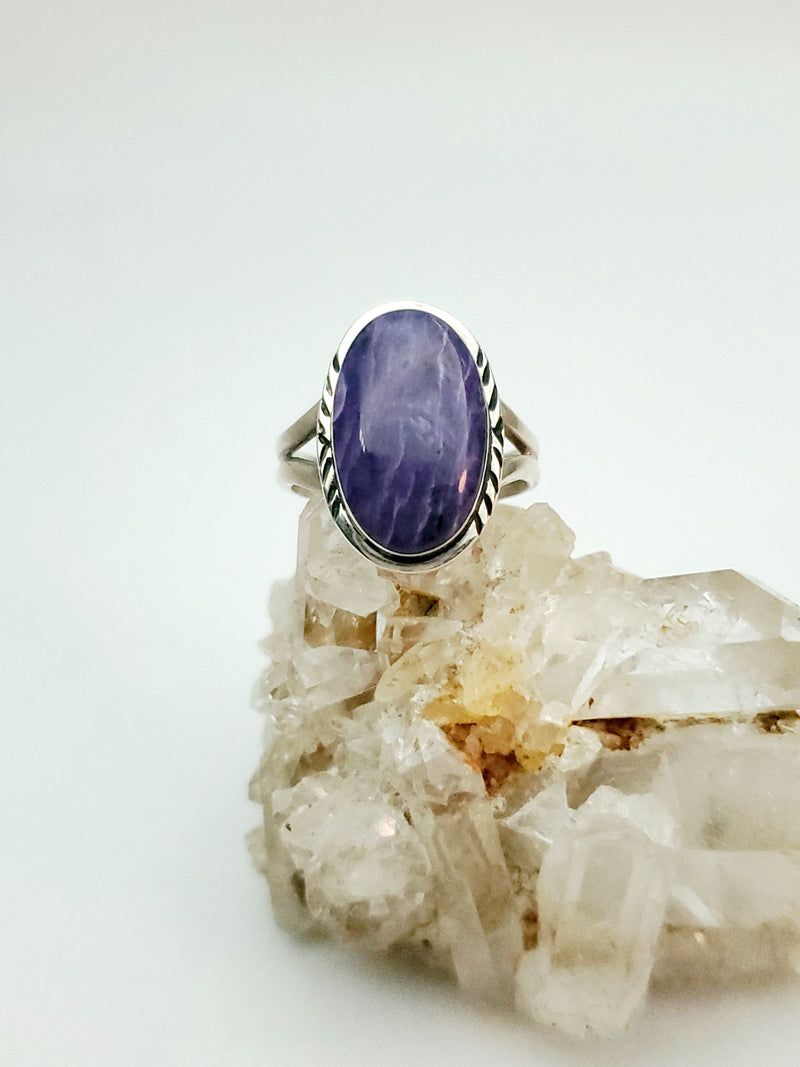 Charoite Oval Ring