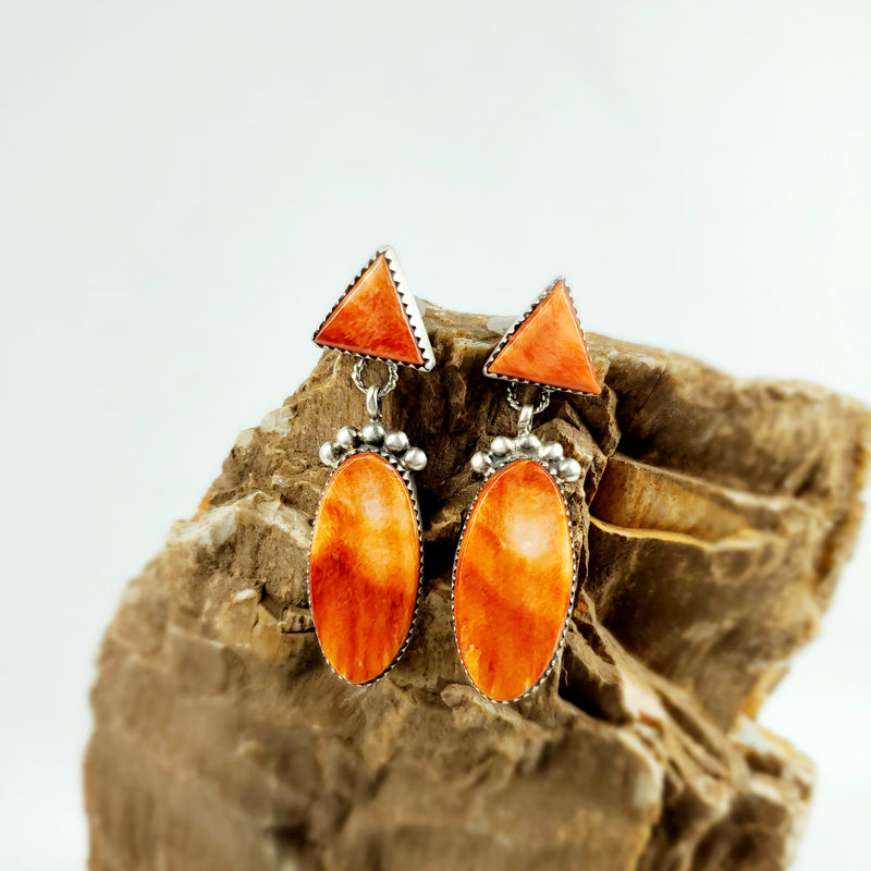 Spiny Oyster Shell Post/Dangle Earrings