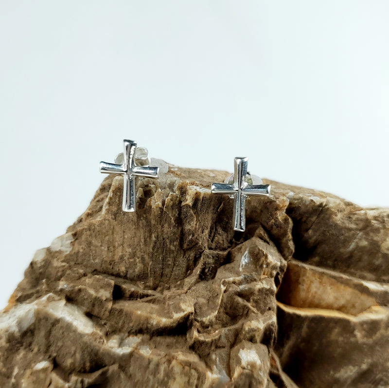 Silver Cross Earrings