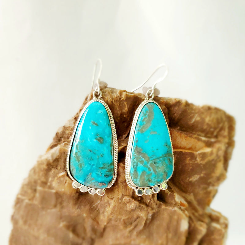 Kingman Turquoise Slab with Silver Bezel