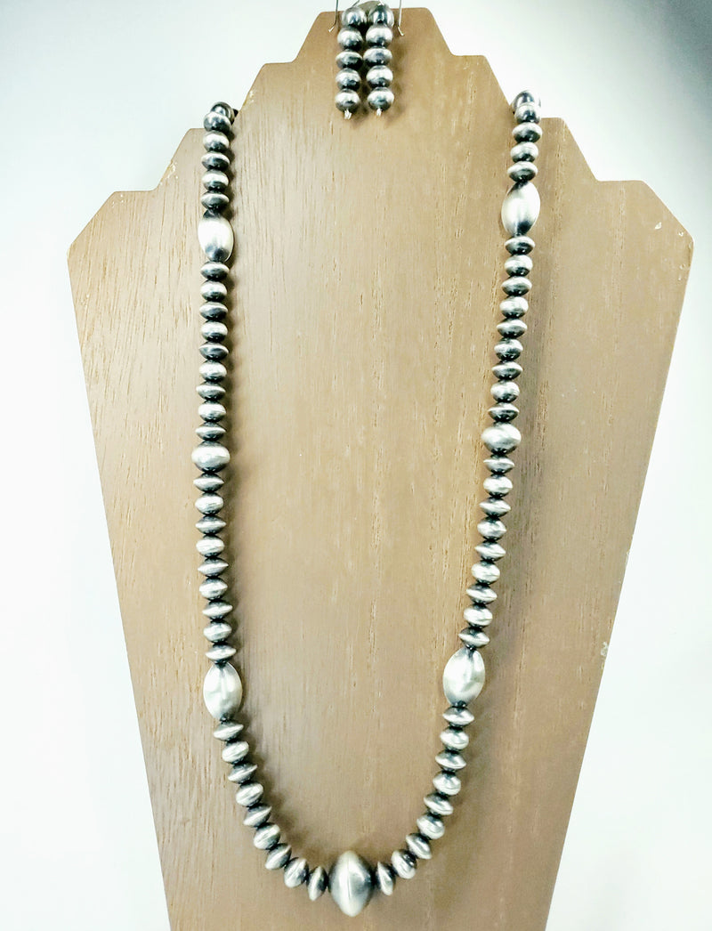 Navajo Pearls Necklace and Earring Set