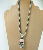 Rhodacrosite and Paint Horse Pendant