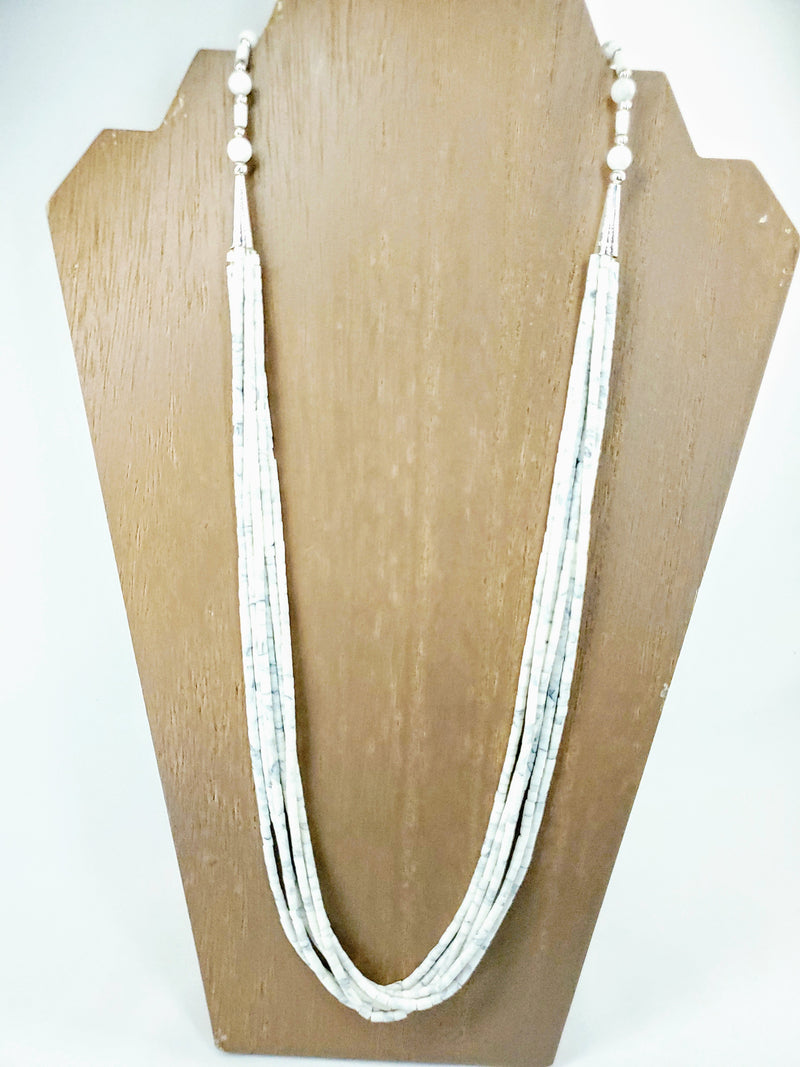 6 Strand Howlite Necklace