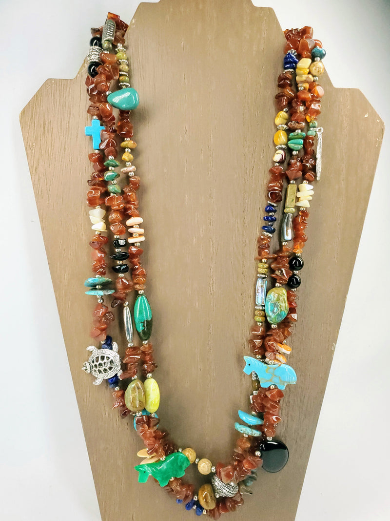 Carnelian Agate Treasure Necklace