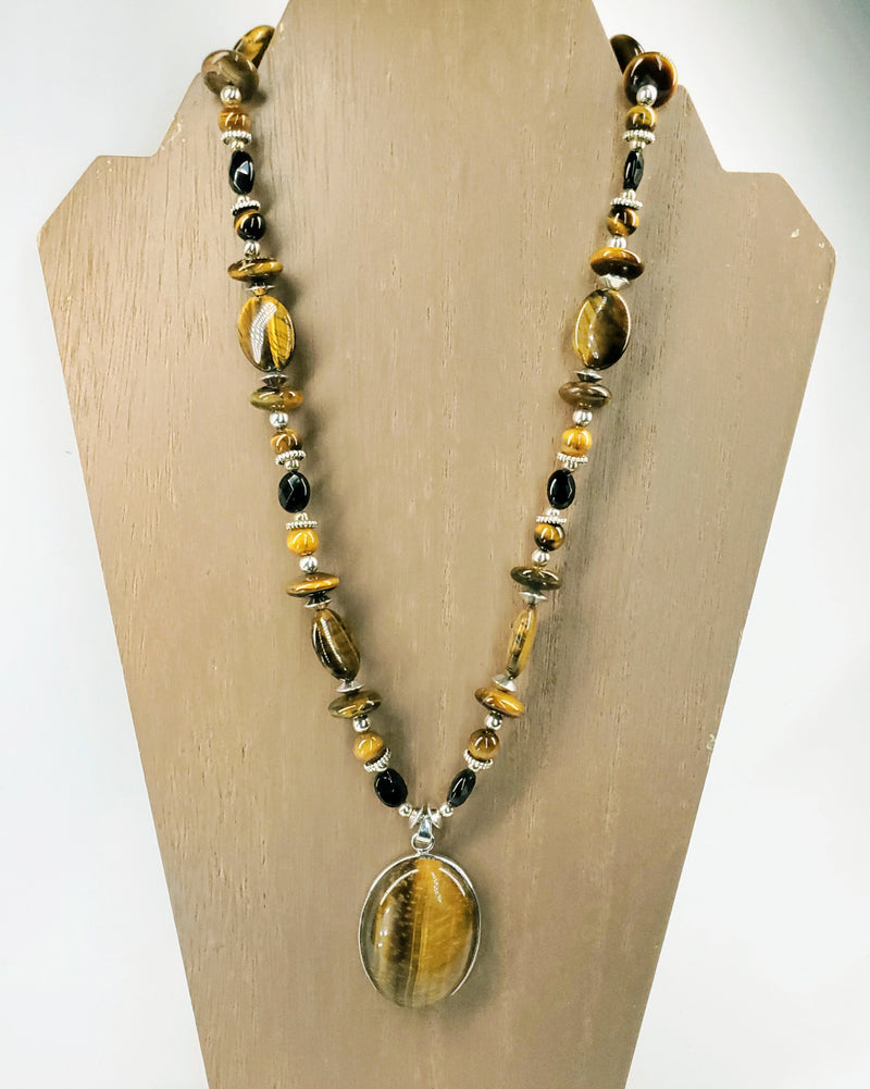 Tiger's Eye Pendant Necklace