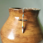 Zuni Inlay Slim Cross Pendant Necklace