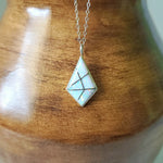 Zuni Pink Opal Silver Inlay Necklace