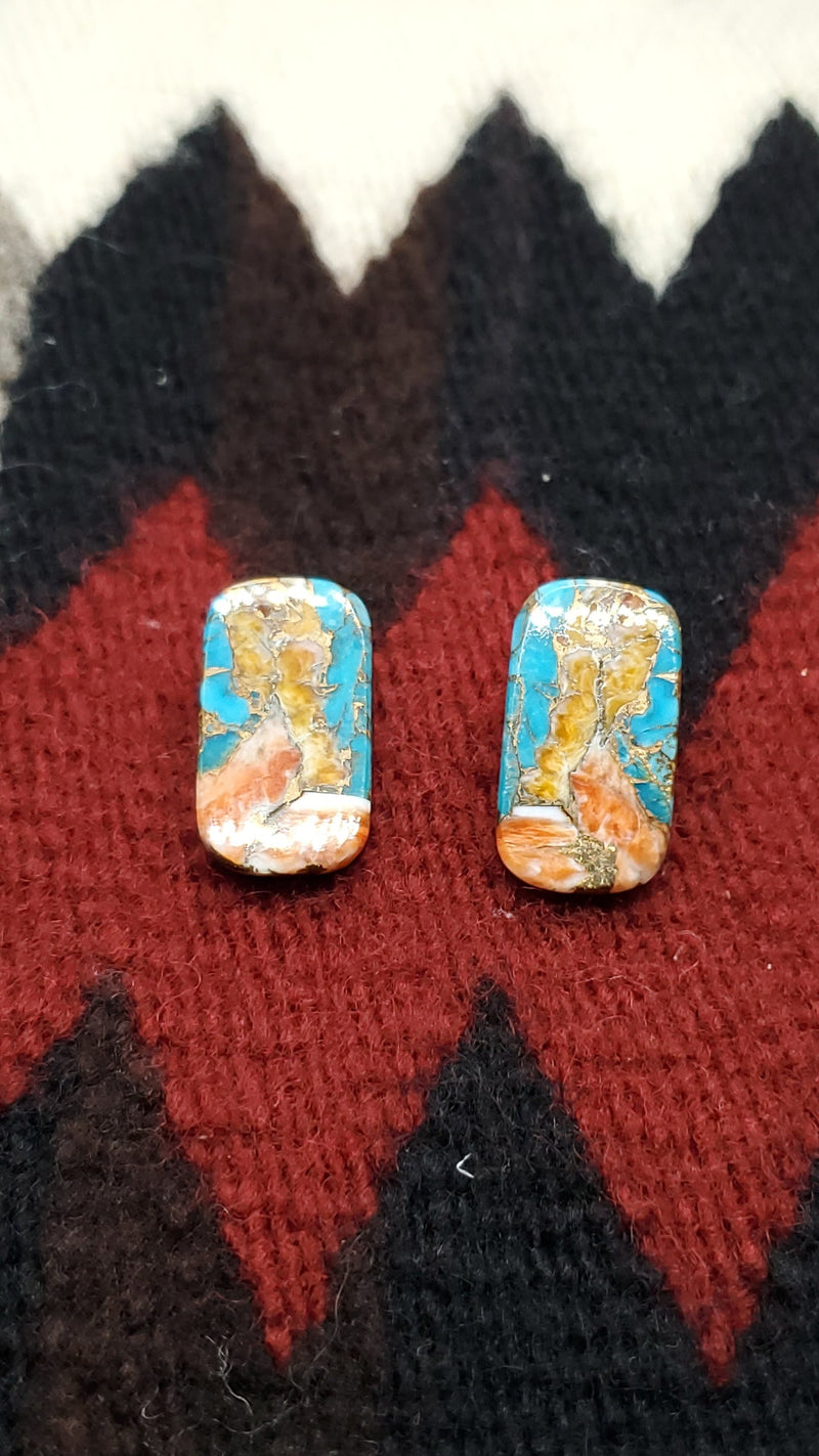 Compressed Turquoise with Spiny Oyster Post