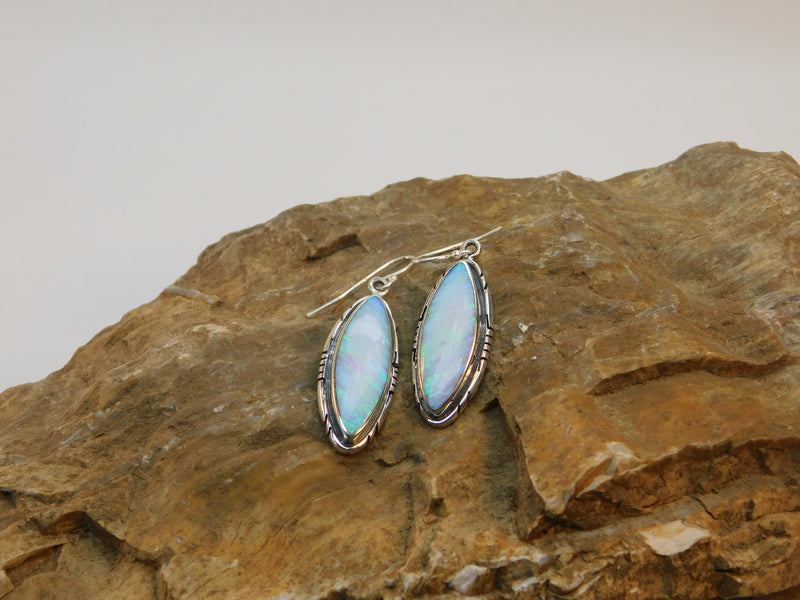 Opal long teardrop Earring
