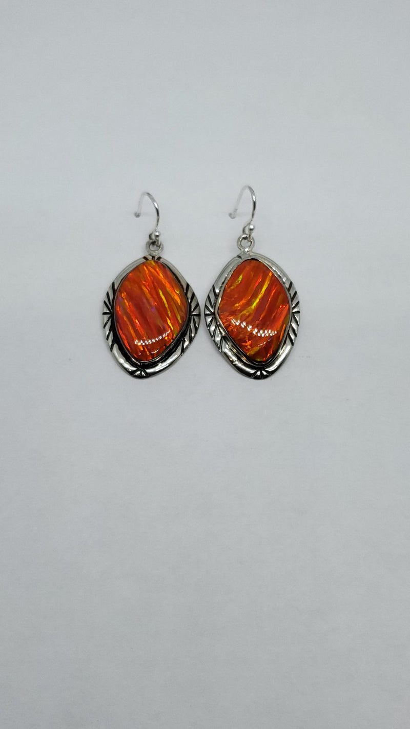 Fire Opal Earrings