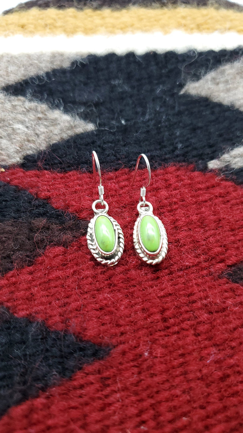 Gaspeite Oval Shaped Ear Wire