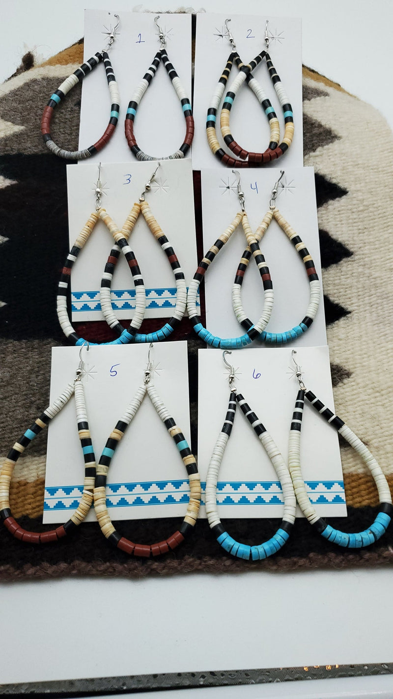 Heishi Large Hoop Multi-color