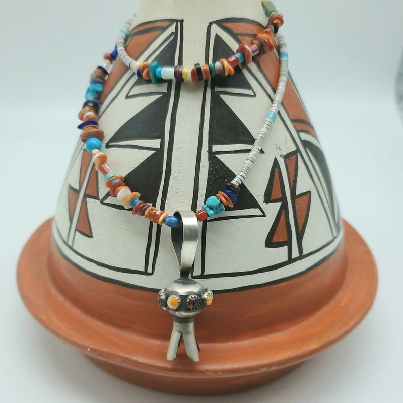 Multi-Stone Naja heishi Necklace
