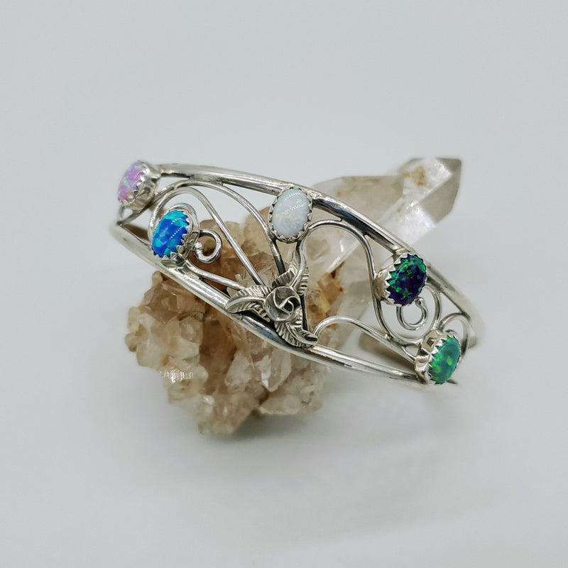 Multi Opal Swirl Cuff