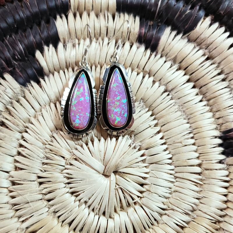 Pink Opal Earrings