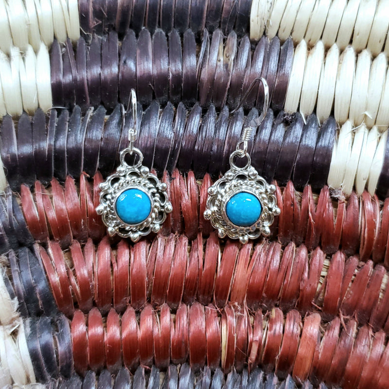 Round Turquoise Earrings