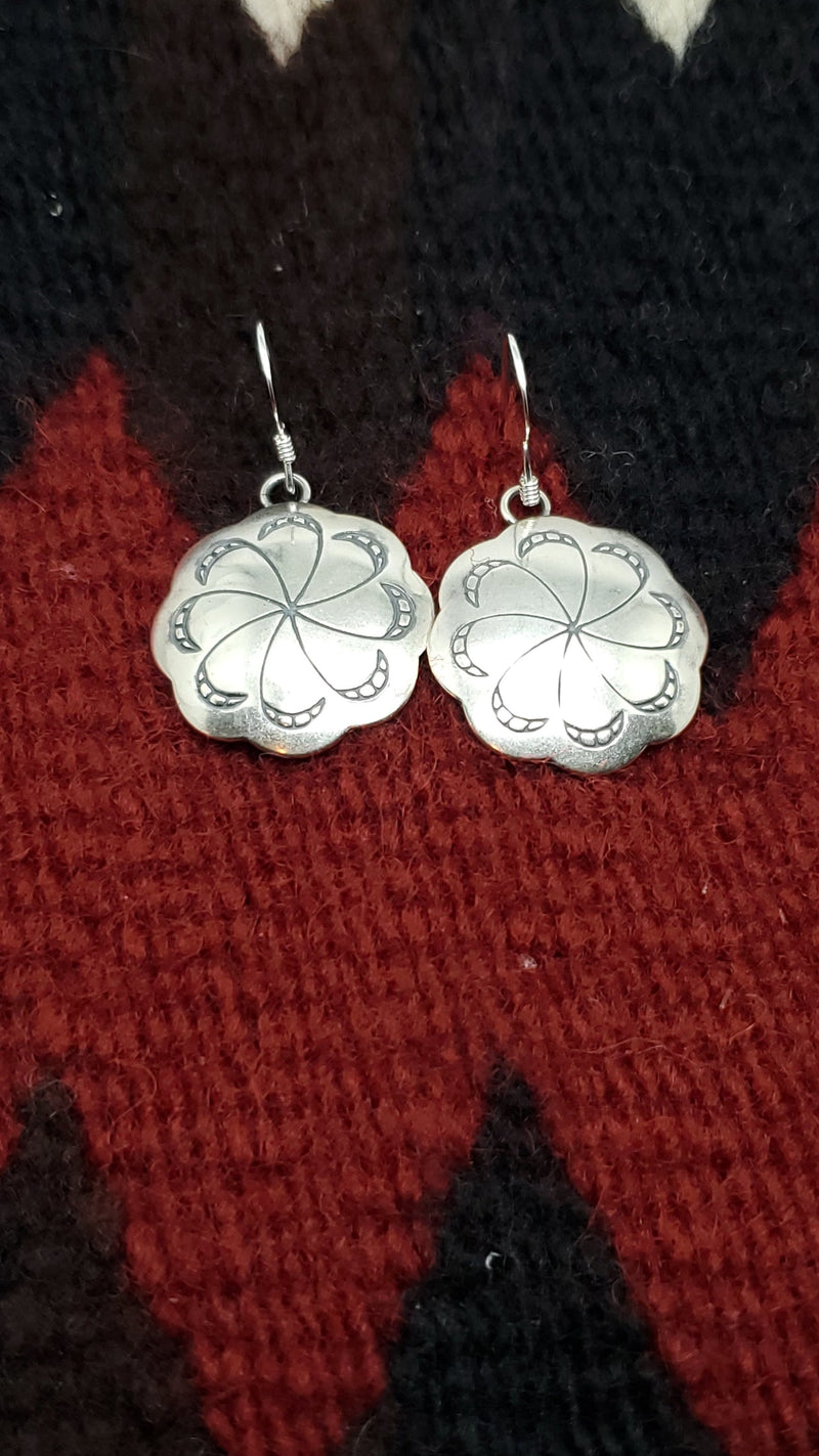 Silver Button Concho Dangle Pinwheel