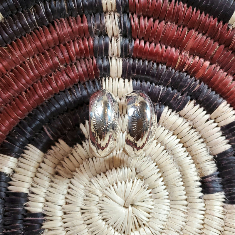 Silver Demi Wide Hoop Earrings