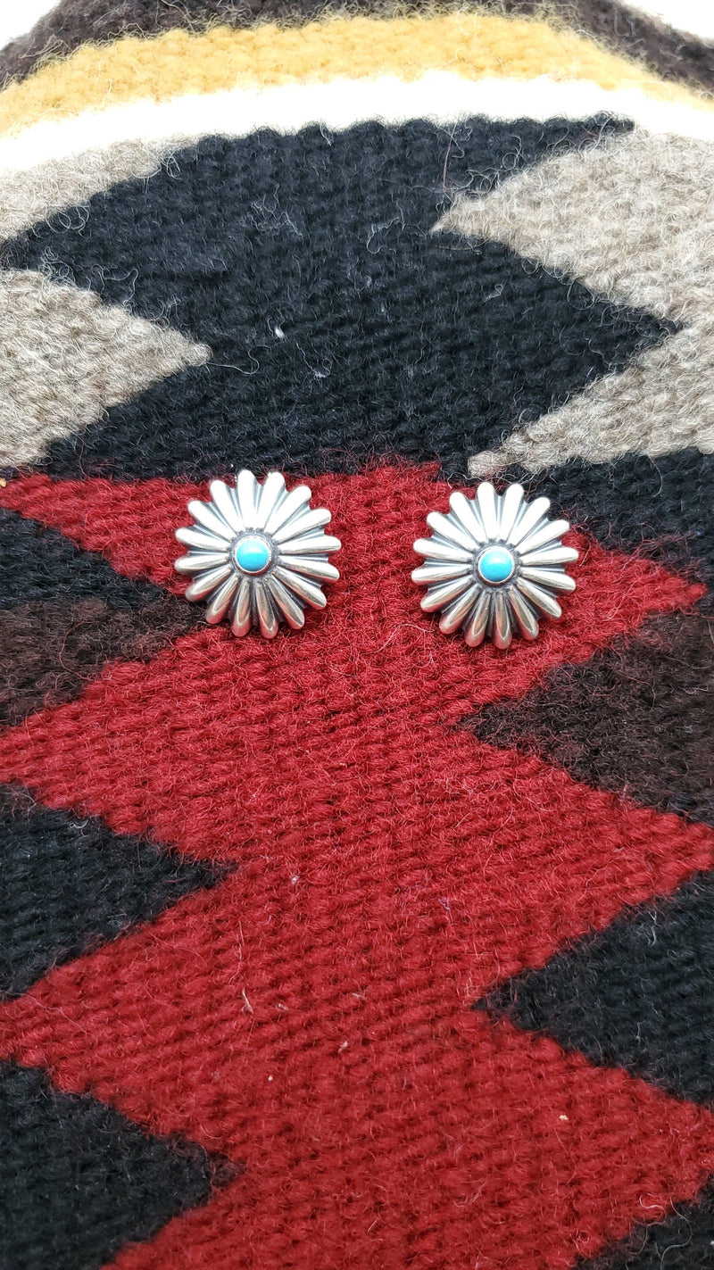 Silver Concho with Turquoise