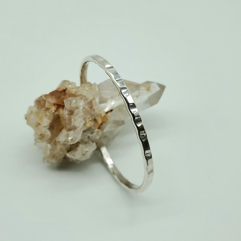 Silver Hammered Bracelet