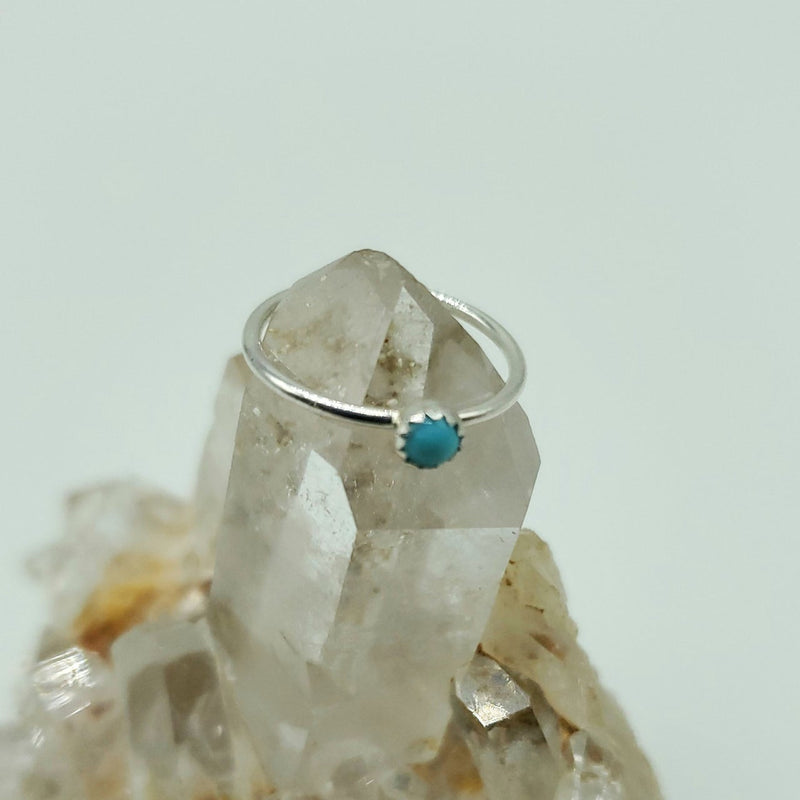 Small Silver Ring with Turquoise