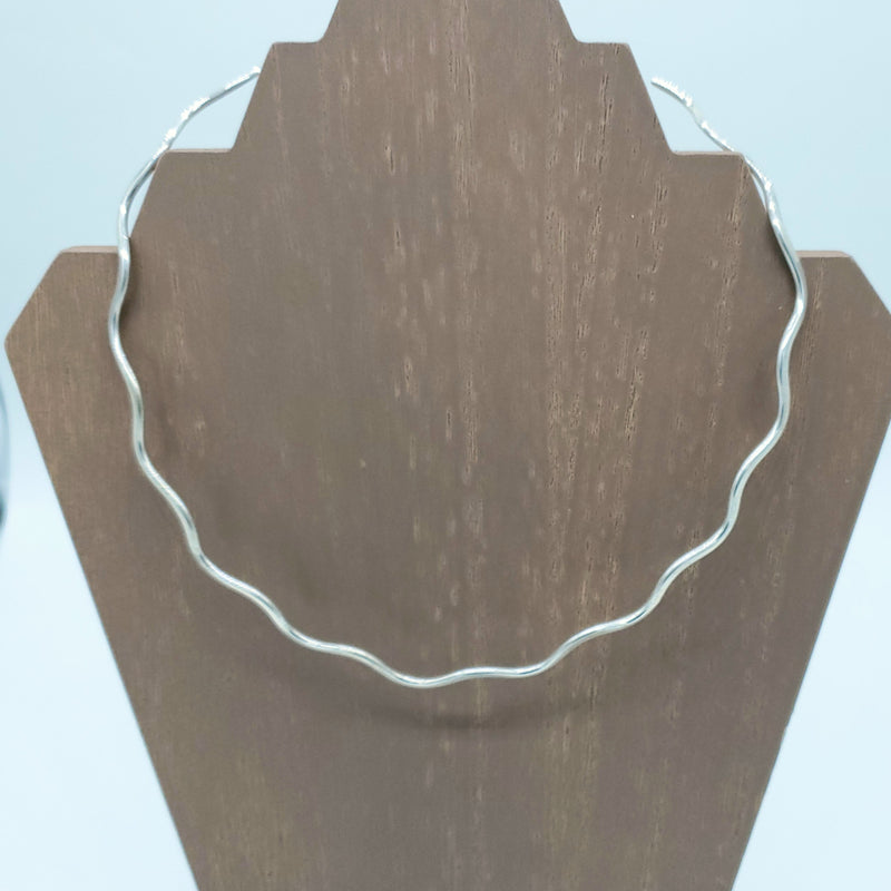 Sterling Sliver Wave Necklace Choker