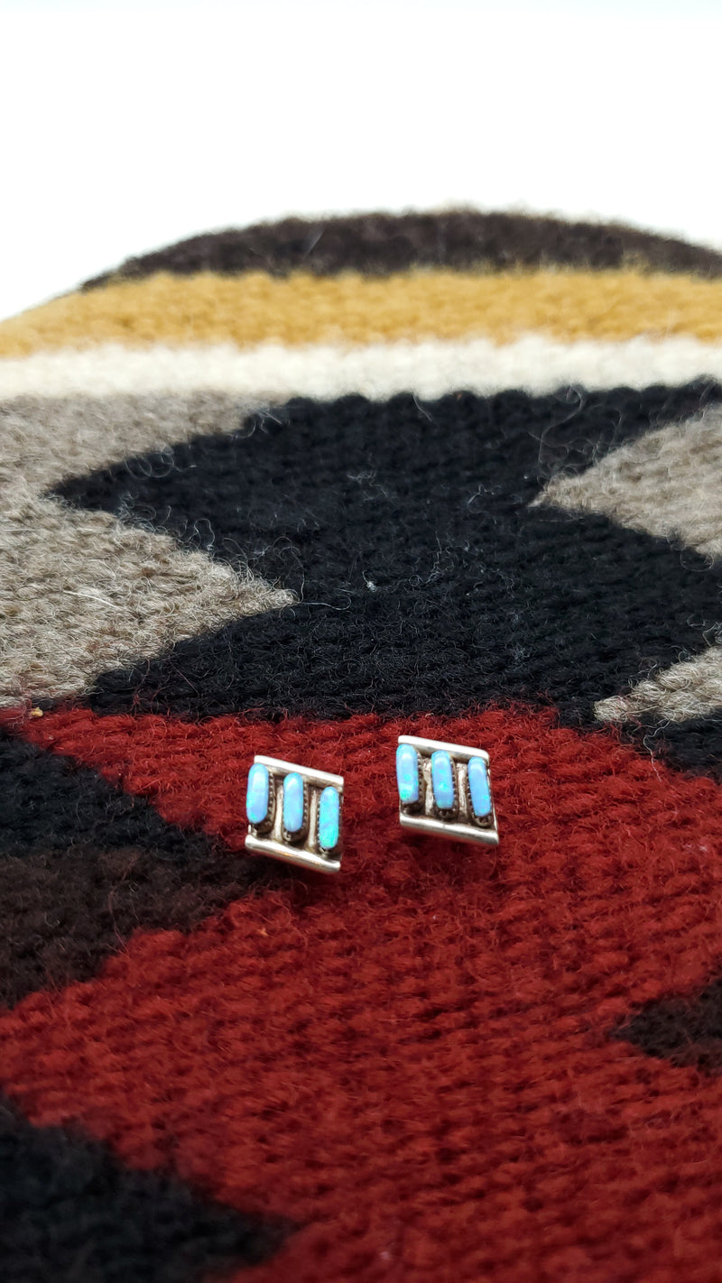 Three Bar Opal Earring