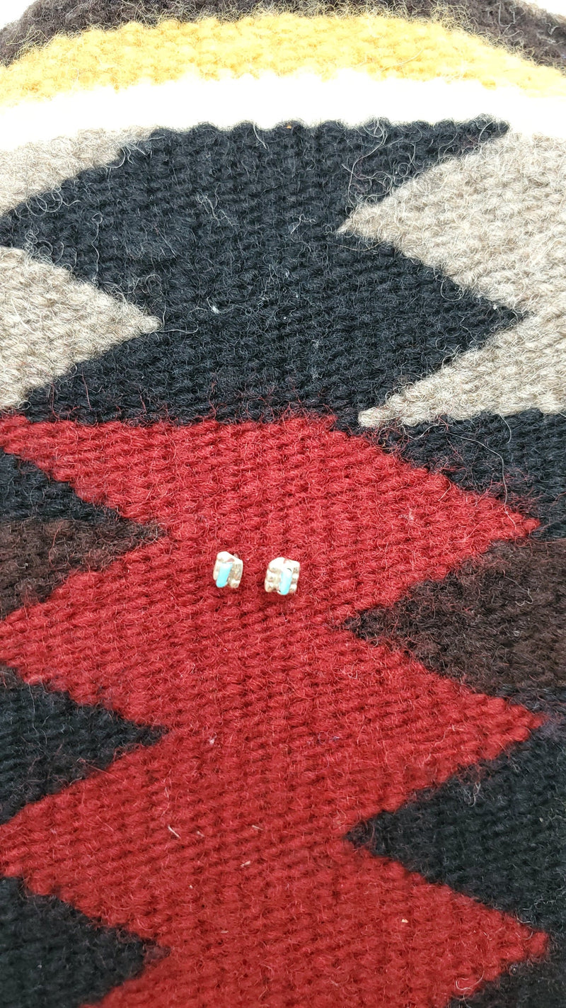 Tiny Turquoise Bar Earring