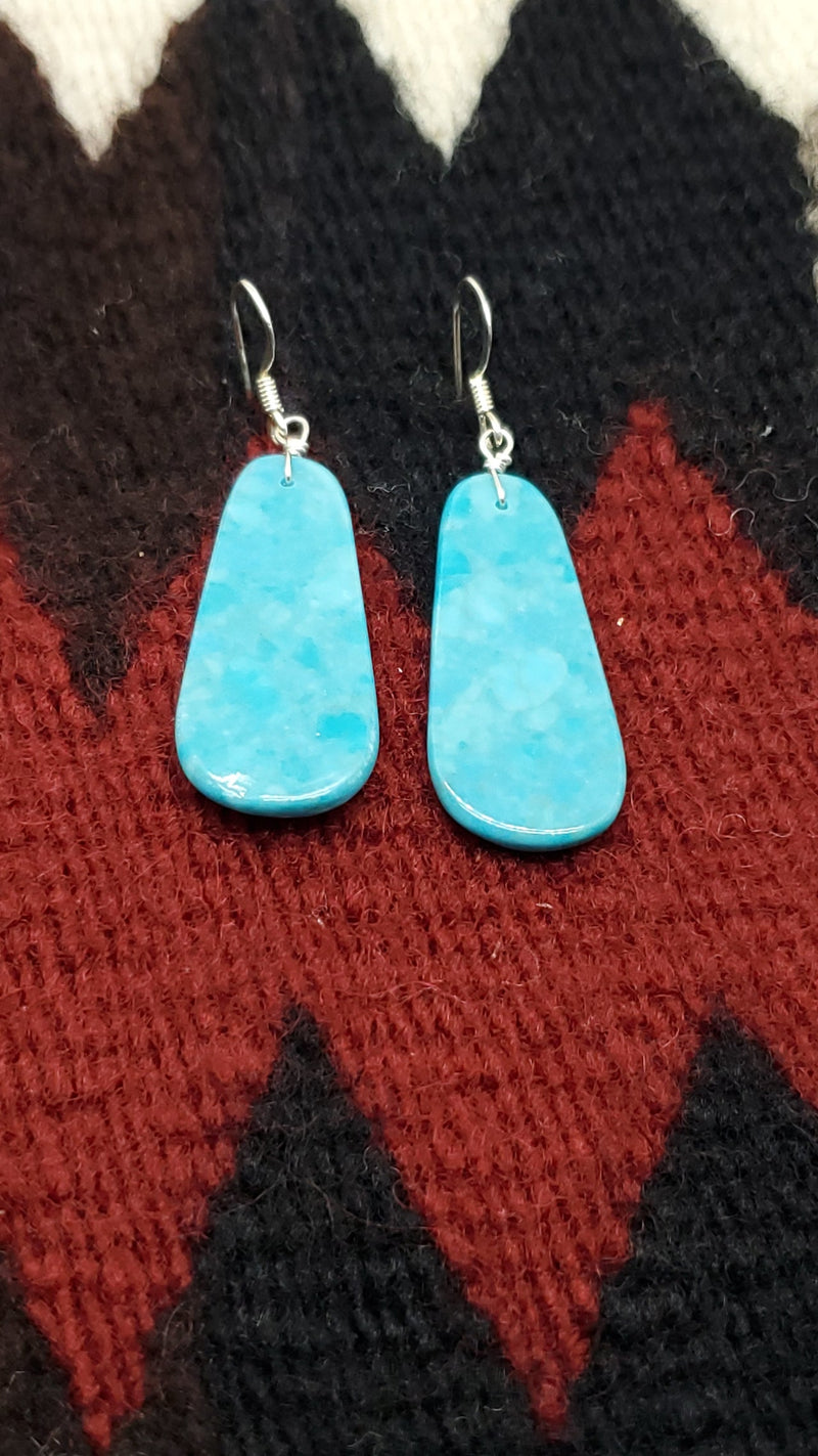 Turquoise slab rounded oblong