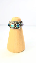 Four Squared Opal Ring