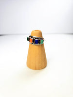 Four Multi-Stone Nugget Silver Ring