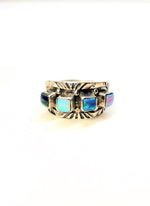 Four Squared Opal Ring