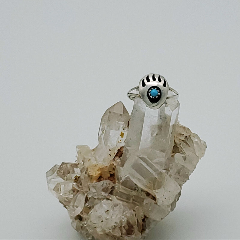 Bear Paw Ring with Turquoise