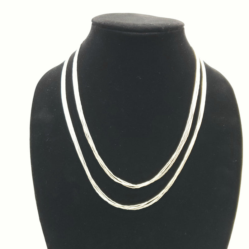 Liquid Silver 5 Strand Necklace