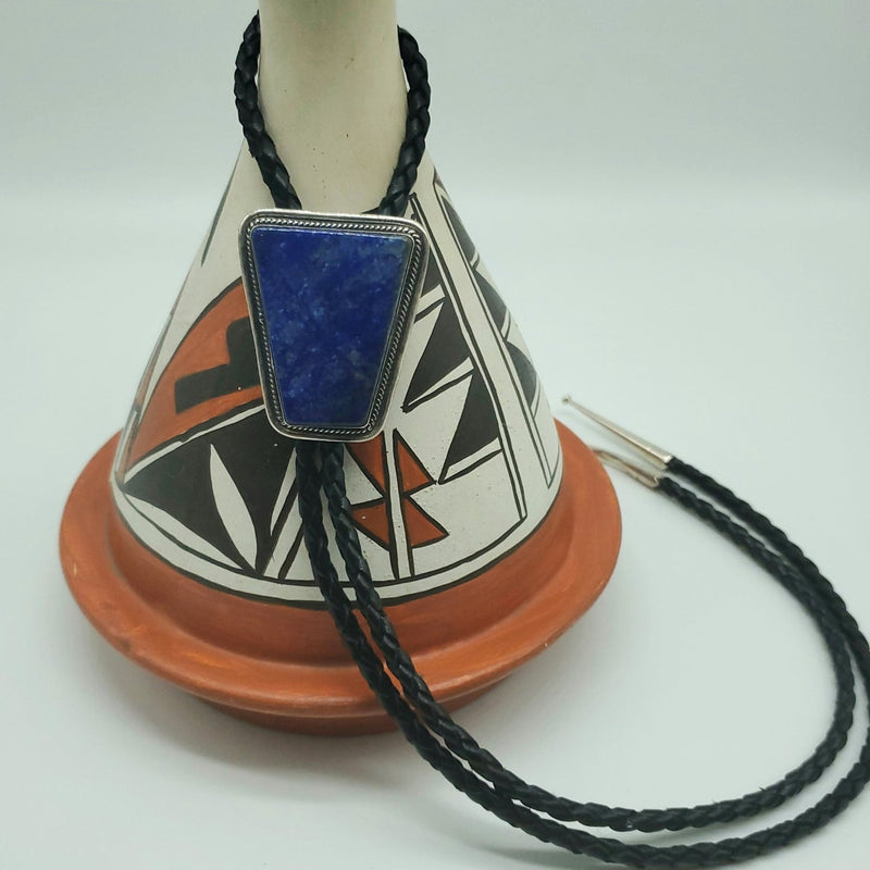 Blue Lapis Rectangle Bolo Tie