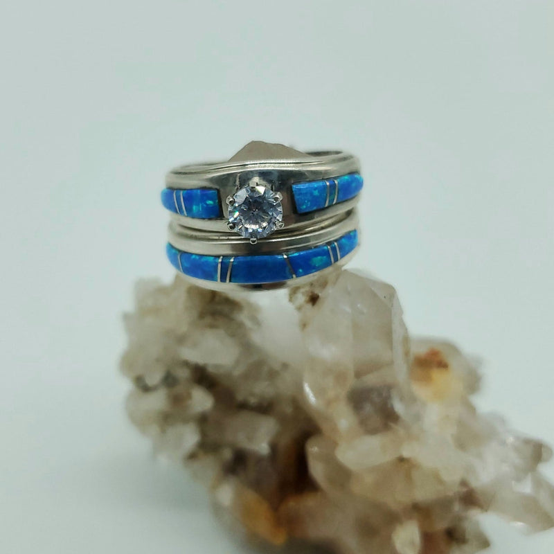 Blue Opal Band Set